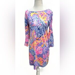 Lilly Pulitzer Dress XS Marlowe So Snappy Pima Cotton Multi Printed Resort Beach